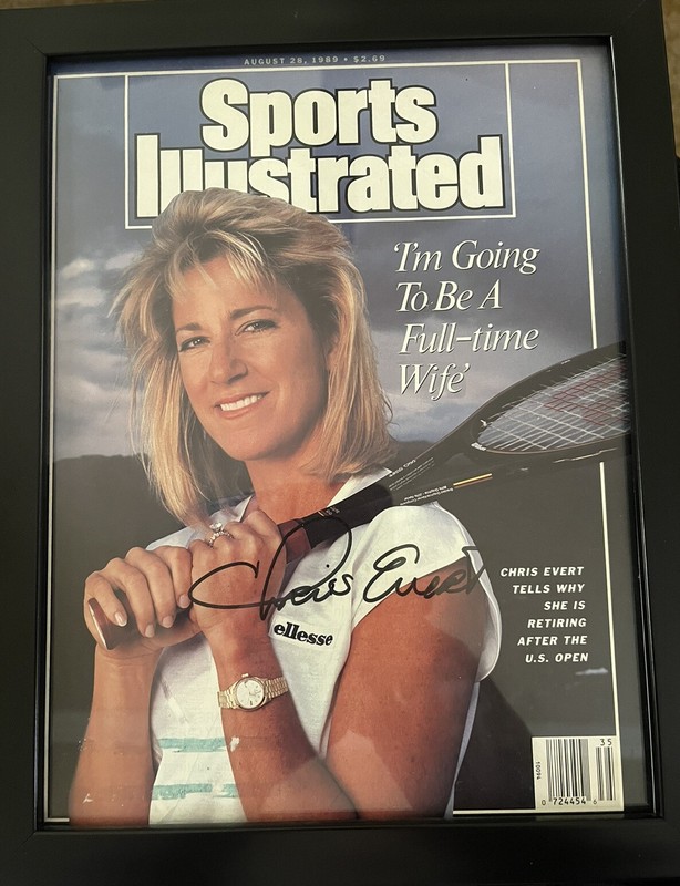 Chris Evert “Autographed” and “Framed” 1989 Sports Illustrated Cover Page w/COA