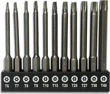 11-Piece Shark Vacuum Screwdriver Security Bit Set, S2 Steel Magnetic Security S