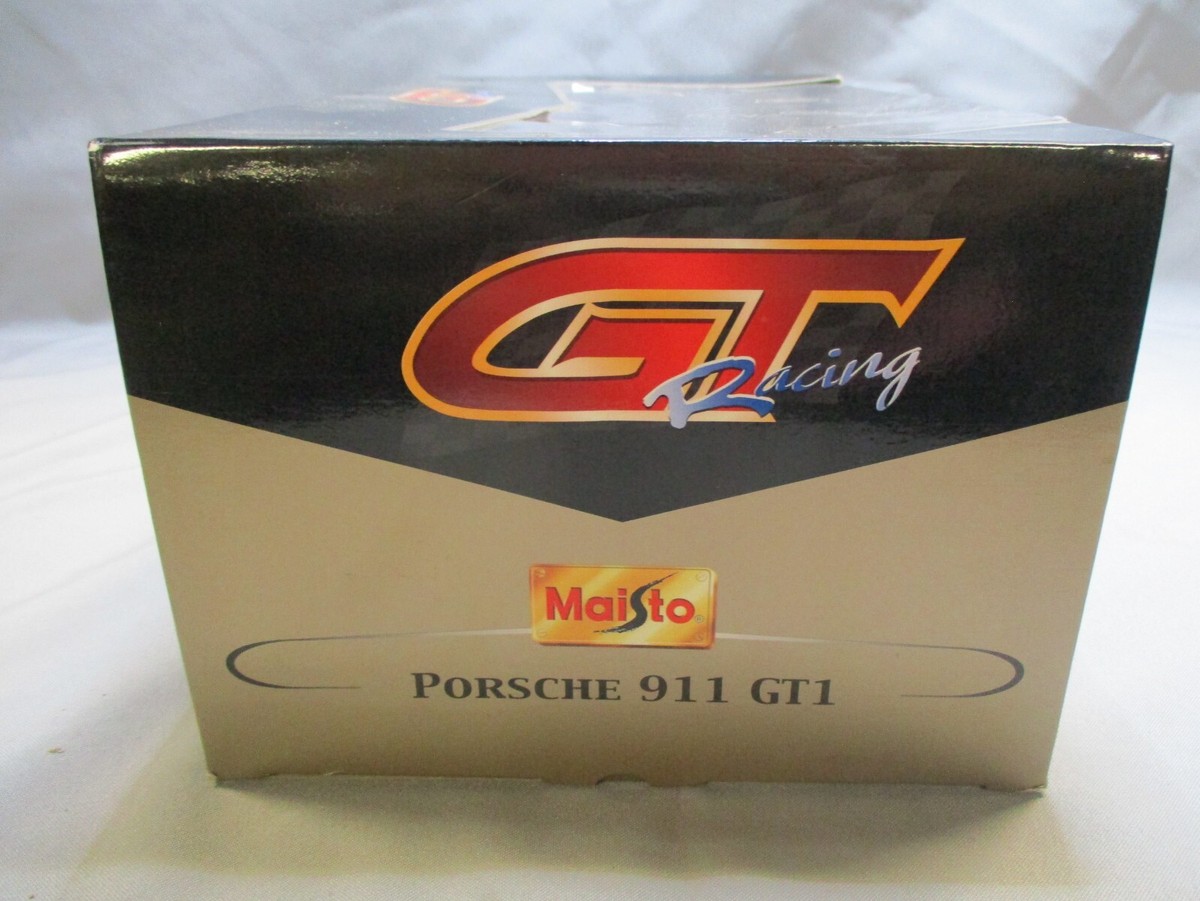 Miniature Maisto Zakspeed Racing, Porsche 911 GT1 98 N°5, échelle 1/18, Couleur Verte, Réf 38873 (occasion)