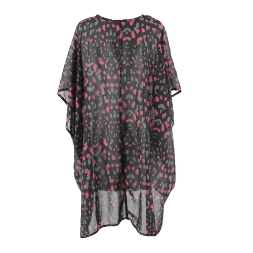 I'm In Love With Derek Sz L Black Pink Animal Print Pocket 100% Polyester Wrap - Picture 2 of 6