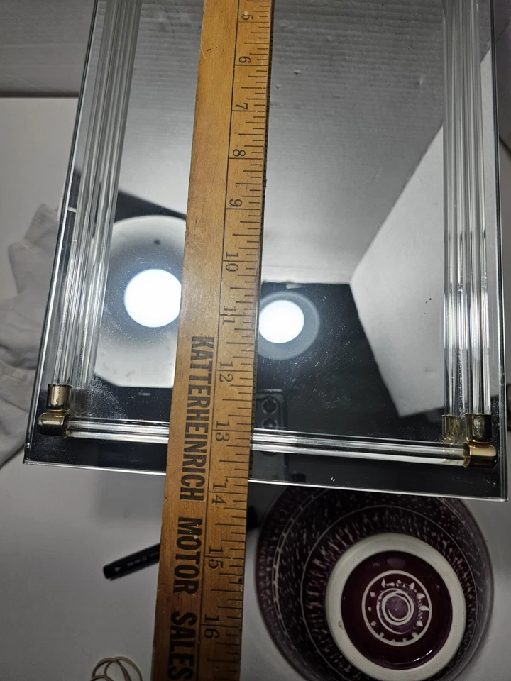 Vintage Rare Glass Silver Jewelry Display Serving Tray Rectangle 11” x 8” L - Image 4 of 4