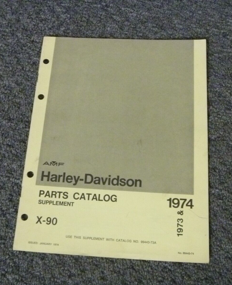 まページ 1974 Harley Davidson X-90 Shortster Motorcycle Parts Catalog