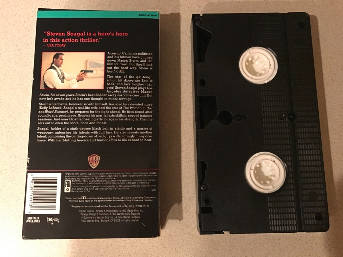 Hard to Kill (VHS, 1990) Steven Seagal, Kelly LeBrock, William