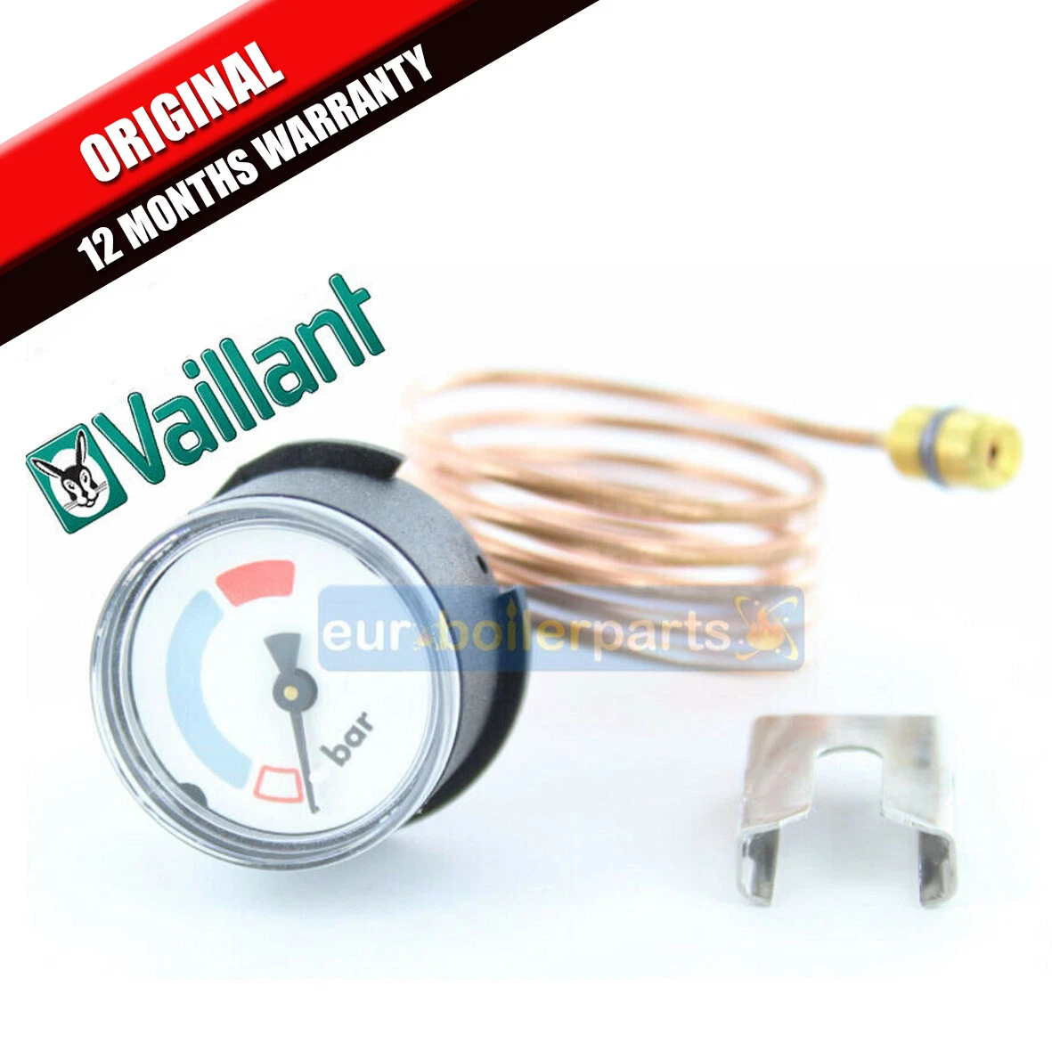 VAILLANT ECO TEC PLUS 637 937 BOILER PRESSURE GAUGE 180982, 44 OFF