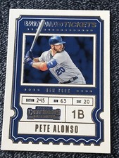 2020 Panini Contenders Pete Alonso WT-4 Winning Tickets New York Mets