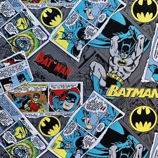 100% COTTON FABRIC DC COMIN SUPERHERO BATMAN CHARACTER - FAT QUARTER 18X22"