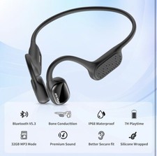 Bone Conduction Headphones Swimming, Open Ear Headphones Wireless Bluetooth 5.3