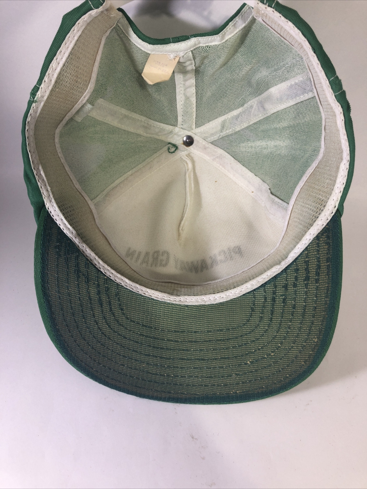 VTG Pickaway Grain Snapback Hat Cap Patch Green U… - image 7