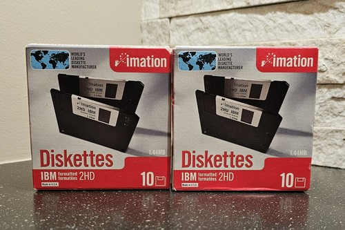 NIB - 2 Boxes, 10 Each - Imation 3.5" Diskettes - 1.44MB - 2HD