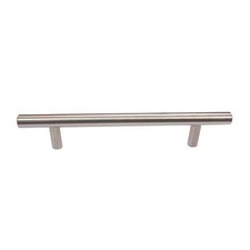 Brushed Nickel Contemporary Cabinet Drawer Bar Pull 5 1/16" C to C.