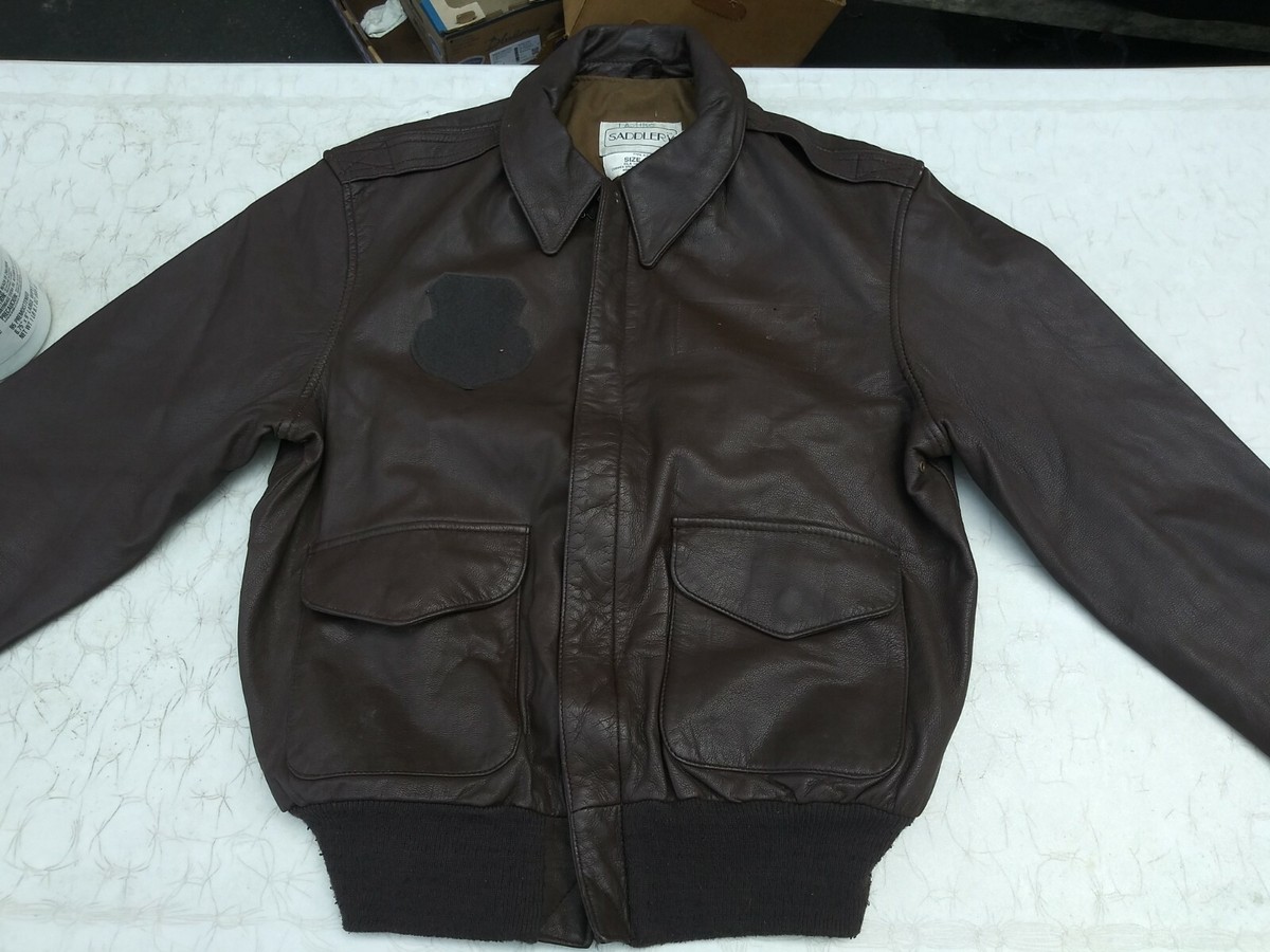 USAF A-2 Leather Flight Jacket Size 42 Regular MFG Saddlery
