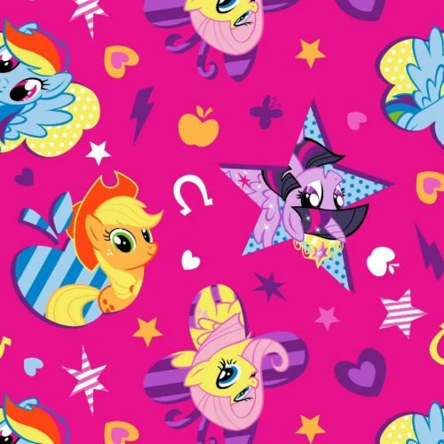 SPRINGS CREATIVE Fat Quarter My Little Pony Cutie Toss Hasbro 100% Cotton Quilting Fabric