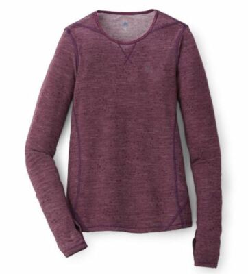 ODLO Womens Livigno Revolution Crew Shirt NWT Small Color Pickled Beet Melange