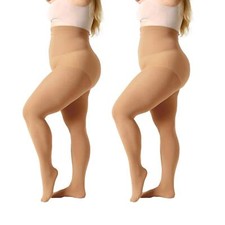 Plus Size Tights for Women 70D Queen Size TightsPack of 2Suntan  XX-Large