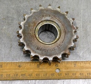 Browning D40B19 Double Roller Chain Sprocket #40 19 Teeth 1" Bore