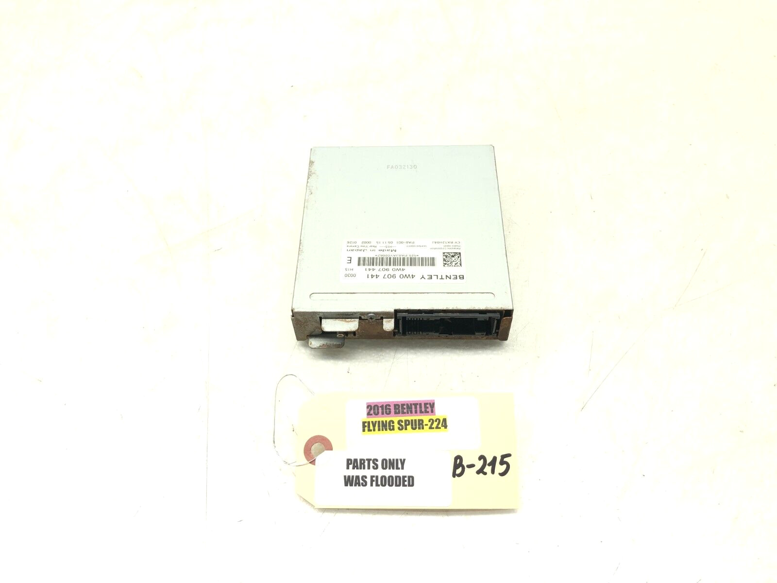 2014-2018 BENTLEY FLYING SPUR REAR VIEW CAMERA CONTROL MODULE OEM #READ NOTES