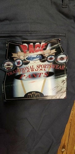 Pantaloni sportivi tradizionali Pace qualità superiore Khakis grigio uomo taglia 54 x 32 - Foto 5 di 5