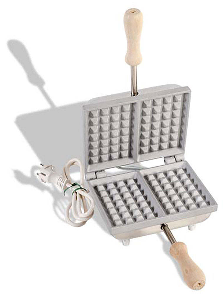 Biscottiera Elettrica 600W 2 Posti per Cialde Waffles e Gaufres CBE Elettronica