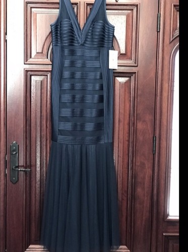 JS Collections Mermaid A-Line Blue Gown - Picture 5 of 7