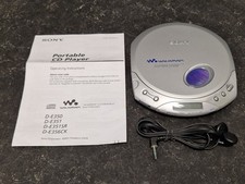 Sony CD Walkman DE351 ESP MAX Portable CD Player Silver Fauklty FREE UK Post