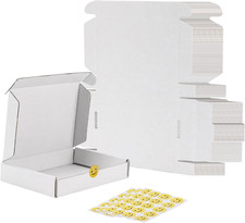 Juego de 50cajas de env o de 6x4x1 caja de carton corrugado blanca para embalaje