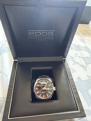 epos Passion Day-Date Ref.3402 Automatic Black Dial with Box & Papers