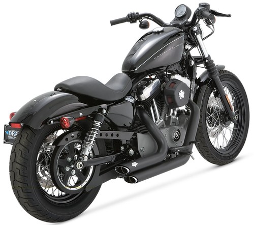 Vance & Hines Shortshots Black Staggered Exhaust System Harley Sportster (47219) - 第 3/4 張圖片