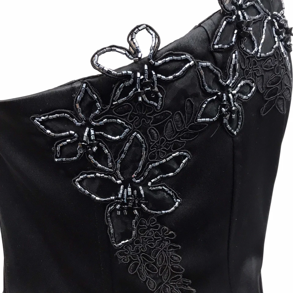 Top Bustier con Cuentas JS Collections Negro Años 90’s Y2K Corsé Whimsigoth Witchy Talla 12 Foto 4 de 4