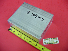 2 Pieces 2" X 4" ALUMINUM 6061 FLAT BAR 5" long Solid T6511 Extruded Mill Stock