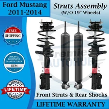 Monroe OEM Front Struts & Rear Shocks For 2011-2014 Ford Mustang W/o 19'' Wheels