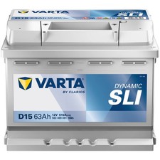 Autobatterie 12V 63Ah 610A/EN Varta D15 Dynamic SLI Starterbatterie 563400061