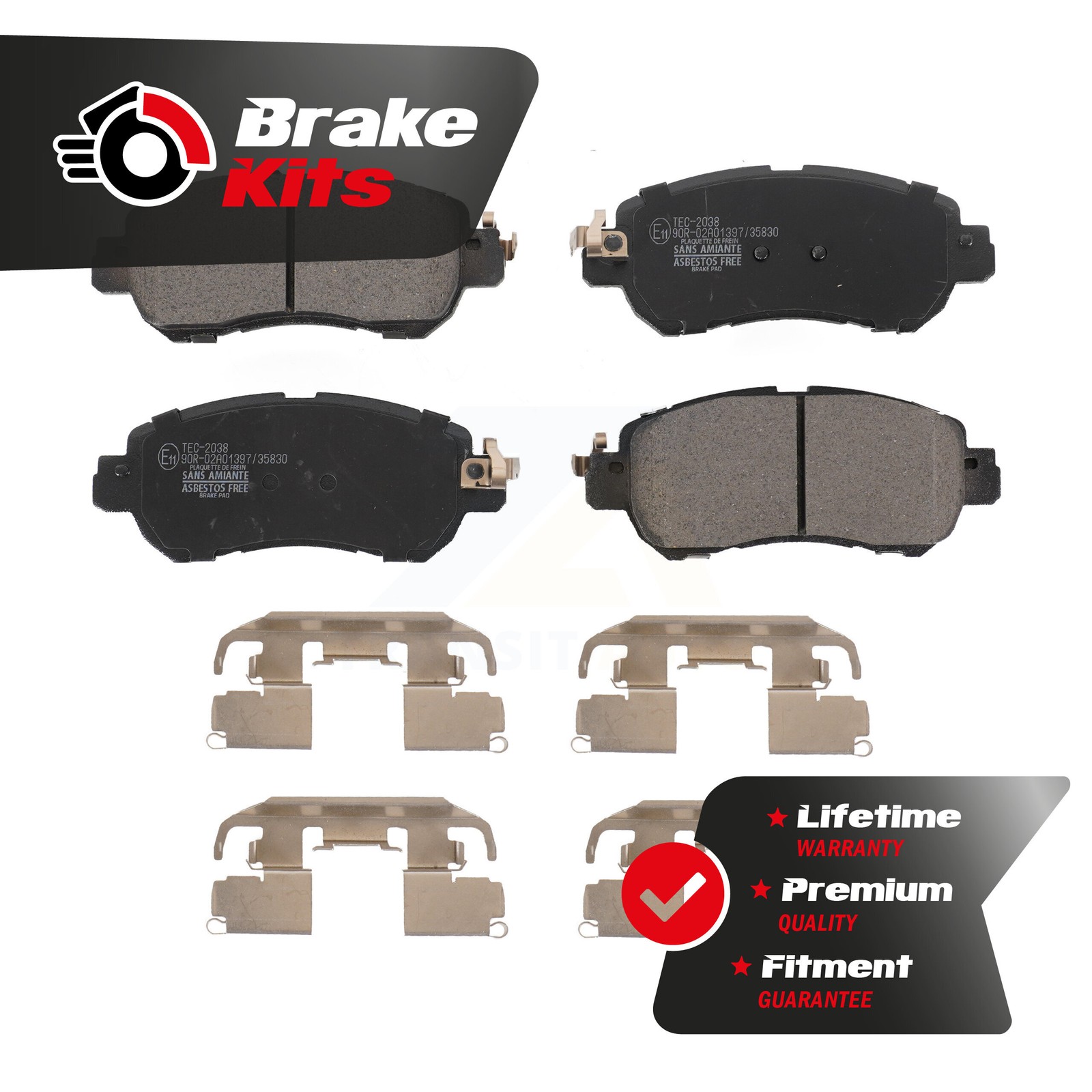 Front Ceramic Brake Pads Set For 2018-2023 Nissan Kicks 2020-2024 Versa