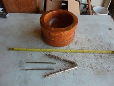 Vintage Wood Nutcracker Bowl and Tools Lot 26-12-1-A