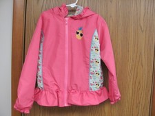 Lily and Dan Girls Raincoat Hooded Jacket Pink Size S 6-6X 