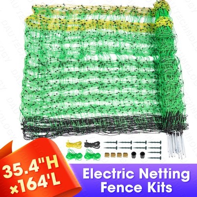 Electric Fence Netting, 35.4'' H x 164' L Portable Livestock Nets Mesh for Farms