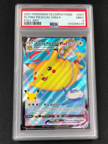 Pokemon 2021 Flying Pikachu Vmax 007/025 25th PSA 9
