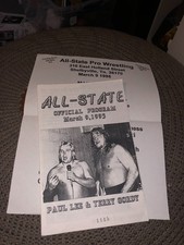 ALL-STATE WRESTLING (March 9th, 1995) TERRY GORDY Program USWA/Mid-South/WCW/WWF