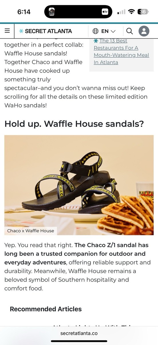 Men Chaco x Waffle House Secret Menu Classic Sandal Sz 11 In  display picture 3