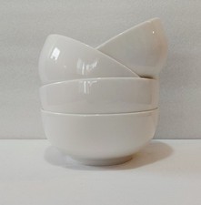 Dowan Bowls 6 1/8 Inch White Soup Cereal All Purpose Everyday Porcelain Set Of 4
