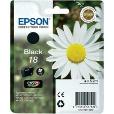 Image of Genuine Epson Black 18 Ink Cartridges Daisy - 03.2020