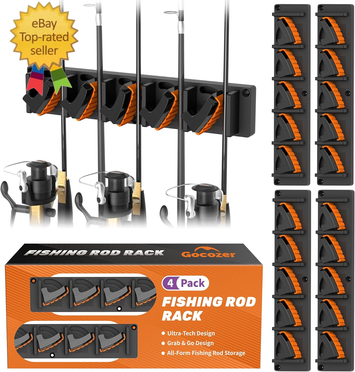 Fishing Rod Holder for Garage Wall, Vertical Fishing Pole Rack with TPE  Soft | eBay