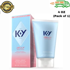K-Y Jelly Personal Lubricant Water Based Lube for Wetter Sex 4 oz **NEW**