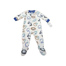 Carter's Baby Boys One Piece Fleece Footie Long Sleeve Pajama - white - 12M