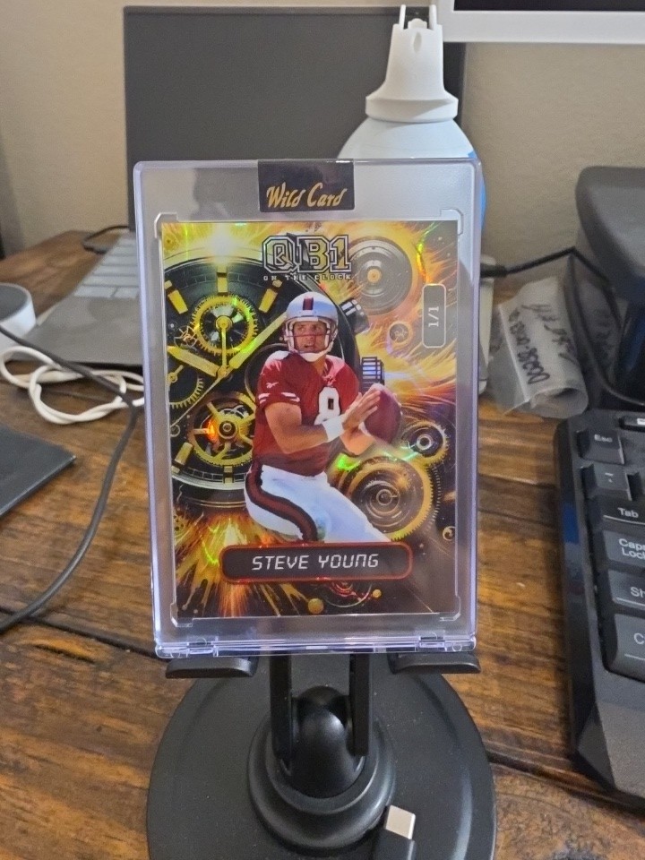 Wild Card QB1 On the Clock Yellow Parallel Steve Young 49ers 1/1 #OCC-YW-SY3