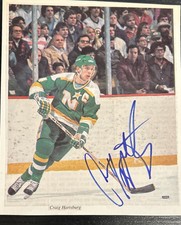Craig Hartsburg Minnesota north stars autographed magazine photo 5 x 5.5