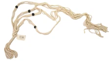 Handmade Macrame Cotton Plant Hanger w Beads 42" HCMB02-04 Rope Outdoor