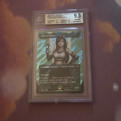 Tifa Lockhart Borderless Surge Foil 0536 Rare, MTG Final Fantasy GM BGS 9.5