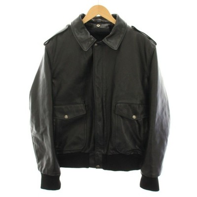 Schott A-2 Leather Flight Jacket Outerwear Liner 44 Black 184SM /YT