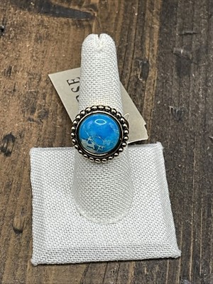 Barse Global View Ring- Blue Magnesite- Bronze- 8- NWT