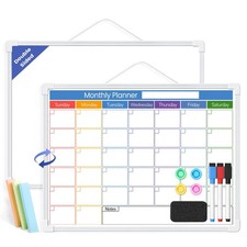 Whiteboard Calendar for Wall,16" x 12" Hanging Dry Erase 16"W x 12"H, Blue